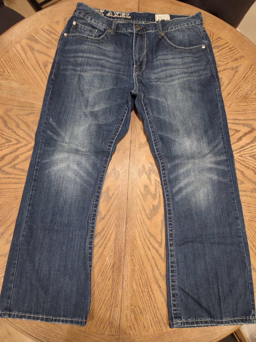 TK Axel Jeans Mens 36x30 Wolcott Vintage Bootcut Medium Wash Cowboy Biker Y2K